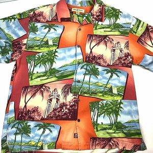 Tommy Bahama Hawaiian XL Palms Aloha Camp